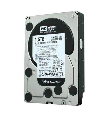 WD1501FASS Western Digital Caviar Black 1.5TB 7200RPM SATA 3Gb/s 64MB Cache 3.5-inch Hard Drive