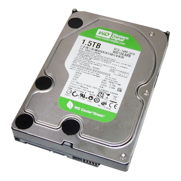 WD15EARS Western Digital Caviar Green 1.5TB 5400RPM SATA 3Gb/s 64MB Cache 3.5-inch Hard Drive