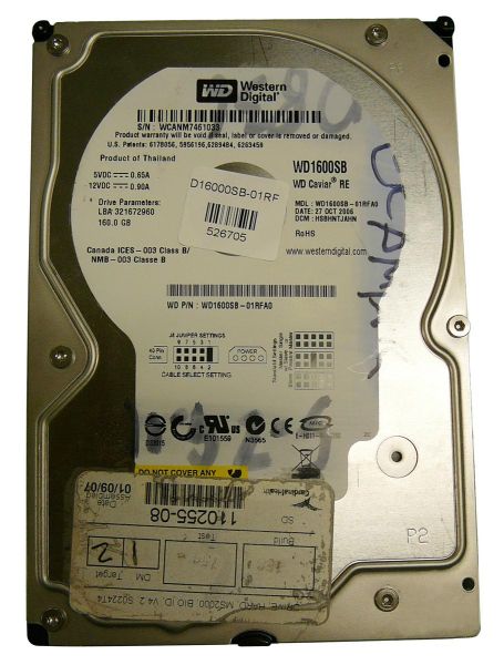 WD1600SB Western Digital Caviar RE 160GB 7200RPM ATA-100 8MB Cache 3.5-inch Hard Drive