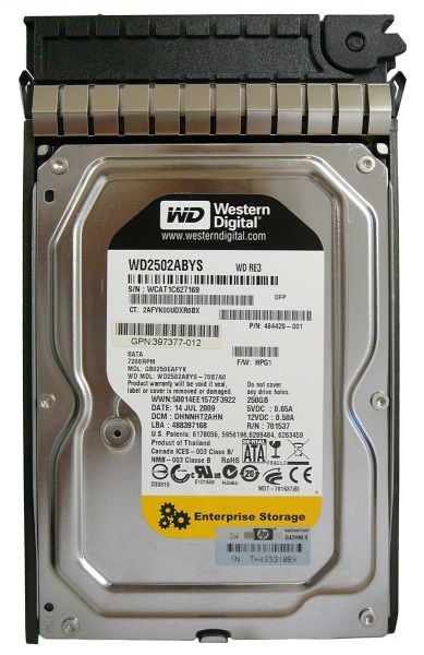 WD2502ABYS Western Digital RE3 250GB 7200RPM SATA 3Gb/s 16MB Cache 3.5-inch Hard Drive