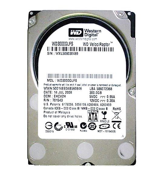 WD3000GLFS Western Digital VelociRaptor 300GB 10000RPM SATA 3Gb/s 16MB Cache 3.5-inch Hard Drive