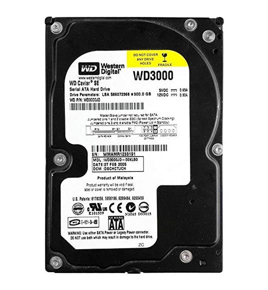 WD3000JD Western Digital Caviar SE 300GB 7200RPM SATA 1.5Gb/s 8MB Cache 3.5-inch Hard Drive