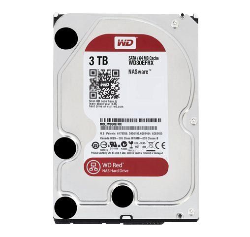 WD30EFRX Western Digital Red 3TB 5400RPM SATA 6Gb/s 64MB Cache 3.5-inch Hard Drive