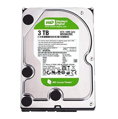 WD30EZRX Western Digital Green 3TB 5400RPM SATA 6Gb/s 64MB Cache 3.5-inch Hard Drive