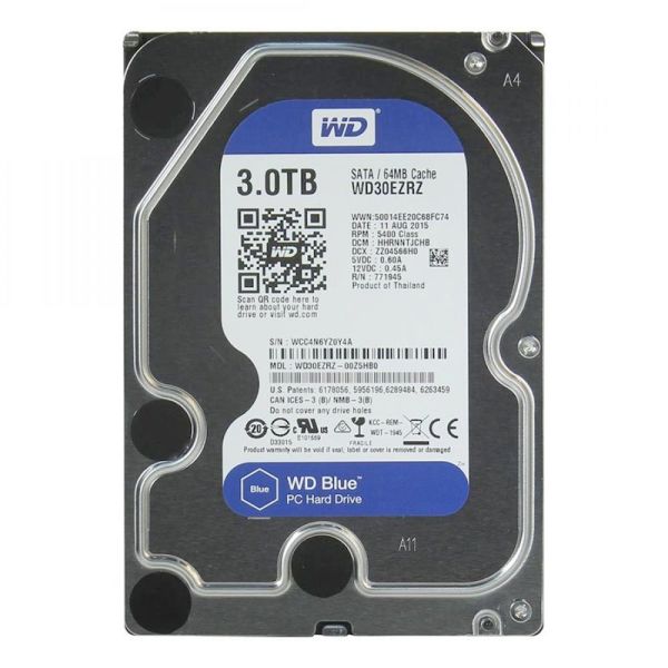 WD30EZRZ Western Digital Blue 3TB 5400RPM SATA 6Gb/s 64MB Cache 3.5-inch Hard Drive