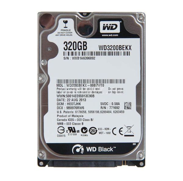 WD3200BEKX-75B7WT0 Western Digital Black 320GB 7200RPM SATA 6Gb/s 16MB Cache 2.5-inch Hard Drive