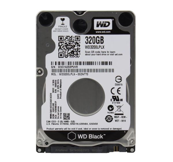 WD3200LPLX Western Digital Black 320GB 7200RPM SATA 6Gb/s 32MB Cache 2.5-inch Hard Drive