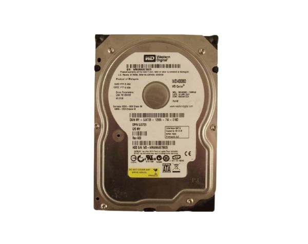 WD400BD-75MRA3 Western Digital Caviar 40GB 7200RPM SATA 1.5Gb/s 2MB Cache 3.5-inch Hard Drive