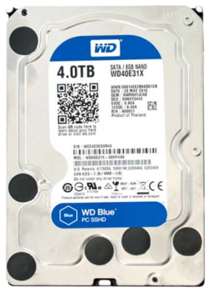 WD40E31X Western Digital Blue 4TB 5400RPM Multi-Level-Cell SATA 6Gb/s 64MB Cache 8GB NAND Solid State Drive