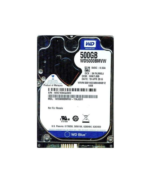 WD5000BMVW-11AJGS1 Western Digital 500GB 5400RPM USB 3.0 2.5-Inch Hard Drive