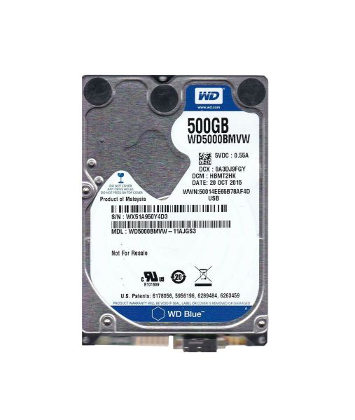 WD5000BMVW-11AJGS3 Western Digital 500GB 5400RPM USB 3.0 2.5-Inch Hard Drive