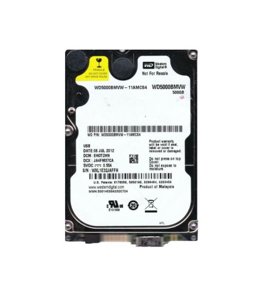 WD5000BMVW-11AMCS4 Western Digital 500GB 5400RPM USB 3.0 2.5-Inch Hard Drive