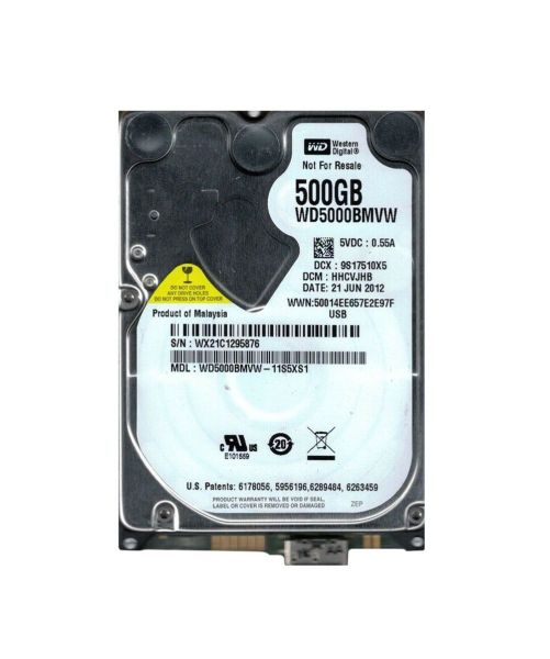 WD5000BMVW-11S5XS1 Western Digital 500GB 5400RPM USB 3.0 2.5-Inch Hard Drive