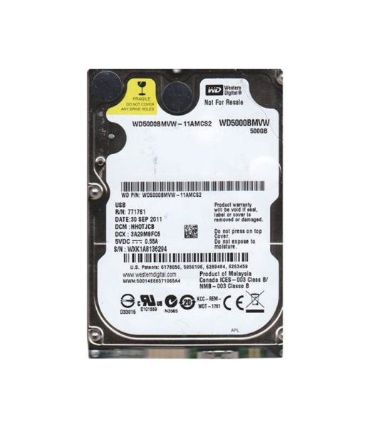 WD5000BMVW Western Digital 500GB 5400RPM USB 3.0 2.5-inch Hard Drive for WD Passport