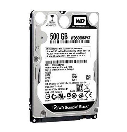 WD5000BPKT Western Digital Scorpio Black 500GB 7200RPM SATA 3Gb/s 16MB Cache 2.5-inch Hard Drive