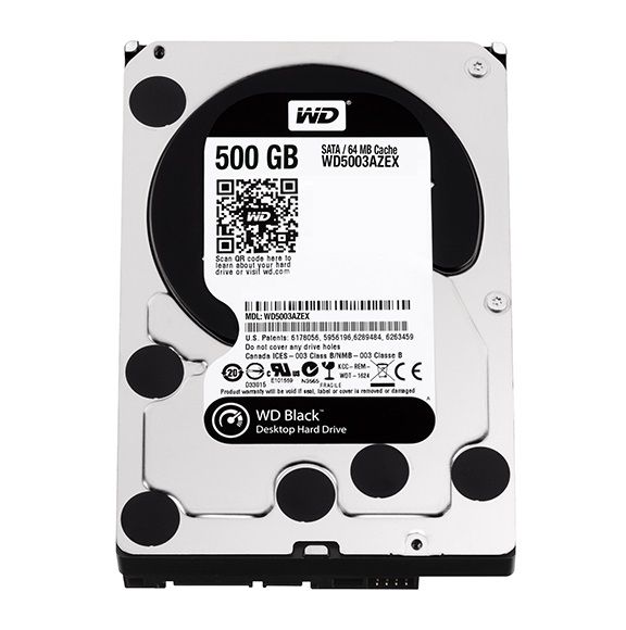 WD5003AZEX Western Digital Black 500GB 7200RPM SATA 6Gb/s 64MB Cache 3.5-inch Hard Drive