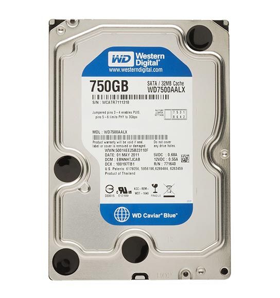 WD7500AALX Western Digital Caviar Blue 750GB 7200RPM SATA 6Gb/s 32MB Cache 3.5-inch Hard Drive