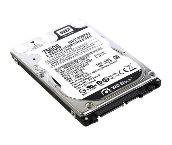WD7500BPKX-75HPJT0 Western Digital Black 750GB 7200RPM SATA 6Gb/s 16MB Cache 2.5-inch Hard Drive