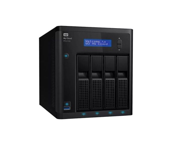 WDBNFA0320KBK-NESN Western Digital My Cloud PR4100 4-bays 32TB (4 x 8TB) HDD Gigabit Ethernet RAID 0/1/5/10 JBOD Desktop NAS Storage System