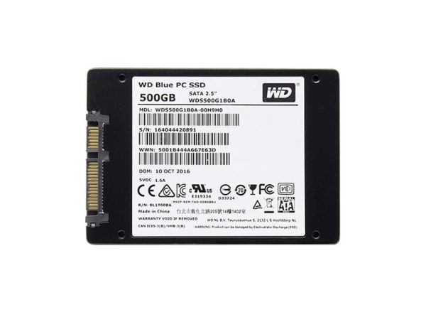 WDS500G1B0A-00H9H0 Western Digital Blue 500GB Triple-Level Cell SATA 6Gb/s 2.5-Inch Solid State Drive
