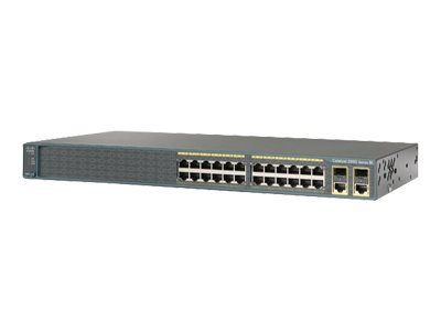 WS-C2960-24TC-S-RF Cisco Catalyst 2960 Series 2960-24T 24 x RJ-45 Ports 10/100Base-TX + 2 x Dual-Personality RJ-45/SFP Ports Layer 2 Managed 1U Rack-Mountable Fast Ethernet Network Switch