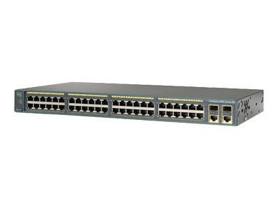 WS-C2960-48TC-S-RF Cisco Catalyst 2960 Series 2960-48T 48 x RJ-45 Ports 10/100Base-TX + 2 x Dual Personality RJ-45/SFP Ports Layer 3 Managed 1U Rack-mountable Fast Ethernet Network Switch