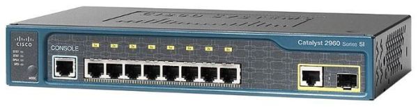 WS-C2960-8TC-S Cisco Catalyst 2960 Series 2960-8T 8 x RJ-45 Ports 10/100Base-TX + 1 x Dual-Personality RJ-45/SFP Ports Layer 2 Managed Rack-mountable Fast Ethernet Network Switch
