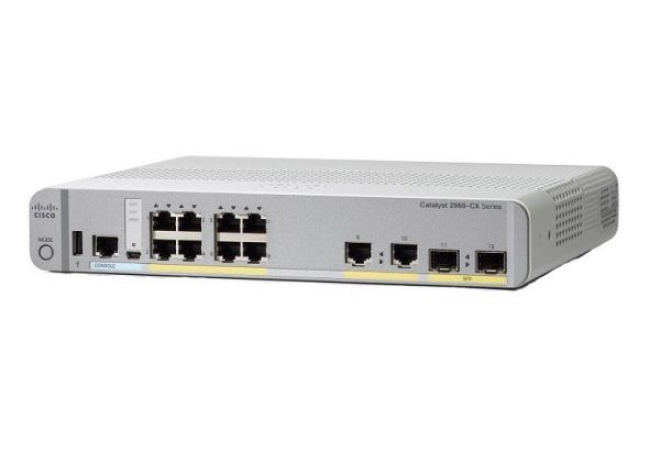 WS-C2960CX-8TC-L Cisco Catalyst 2960-CX 8 x Ports 10/100/1000Base-T + 4 x SFP Layer 2 Managed Gigabit Ethernet Network Switch