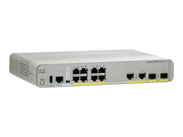 WS-C2960CX-8TCL-RF Cisco Catalyst 2960-CX Series C2960CX-8T 8 x RJ-45 Ports 10/100/1000Base-T + 2 x Copper SFP Ports + 2 x SFP Ports Layer 2 Managed Rack-mountable Gigabit Ethernet Network Switch