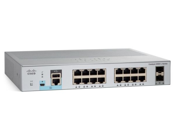 WS-C2960L-16PS-LL Cisco Catalyst 2960-L Series 2960L-16PS 16 x PoE+ Ports 10/100/1000Base-T + 2 x SFP Ports Layer 3 Managed 1U Rack-mountable Gigabit Ethernet Network Switch