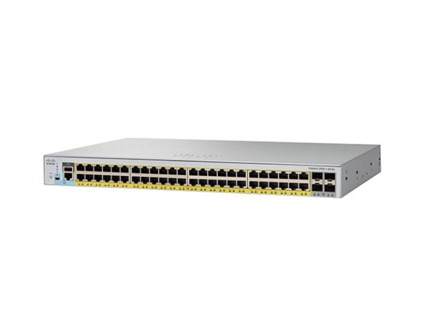 WS-C2960L-48PS-LL Cisco Catalyst 2960-L Series PoE+ 48 x Ports 10/100/1000Base-T + 4 x Gigabit SFP Layer 4 Managed Rack-Mountable Gigabit Ethernet Network Switch