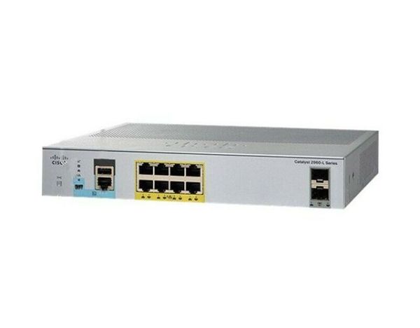 WS-C2960L-8PS-LL Cisco Catalyst 2960L Series C2960L-8P 8 x RJ-45 Ports PoE+ 10/100/1000Base-T + 2 x SFP Ports Layer 2 Managed Rack-mountable Gigabit Ethernet Network Switch