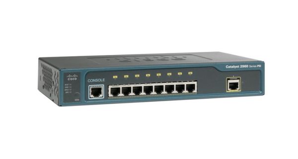 WS-C2960PD-8TT-L Cisco Catalyst 2960 Series 2960PD-8TT 8 x Ports 10/100Base-TX + 1 x PoE+ 10/100/1000Base-T Port Layer 2 Managed 1U Rack-mountable Fast Ethernet Network Switch