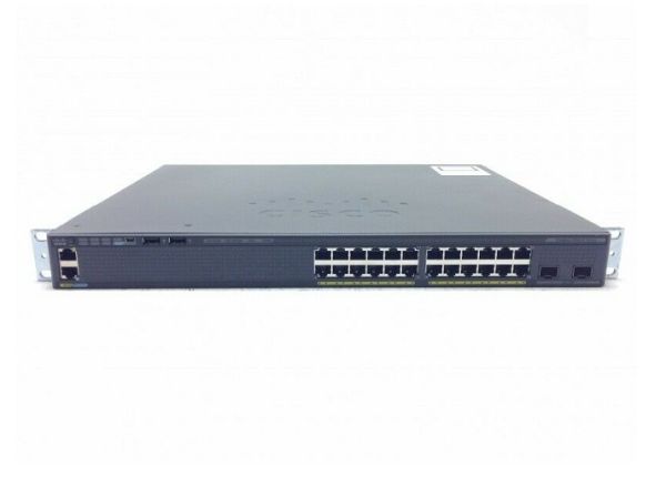 WS-C2960X-24PD-L Cisco Catalyst 2960-X Series PoE 24 x Ports 10/100/1000Base-T + 4 x Gigabit SFP Layer 2 Managed 1U Rack-Mountable Gigabit Ethernet Network Switch