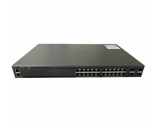 WS-C2960XR-24PS-I Cisco Catalyst 2960-XR Series PoE+ 24 x Ports 10/100/1000Base-T + 4 x SFP Layer 3 Gigabit Ethernet Network Switch