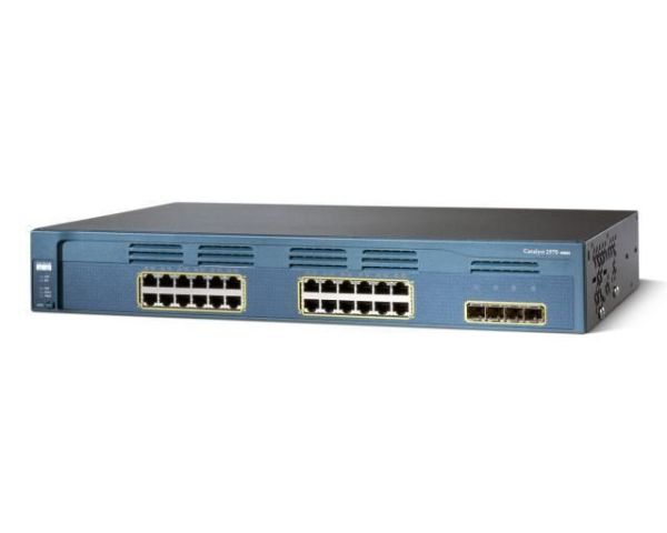 WS-C2970G-24TS-E Cisco Catalyst 2970 Series 2970G-24T 24 x RJ-45 Ports 10/100/1000Base-T + 4 x SFP Ports Layer 2 Managed 1U Rack-mountable Gigabit Ethernet Network Switch