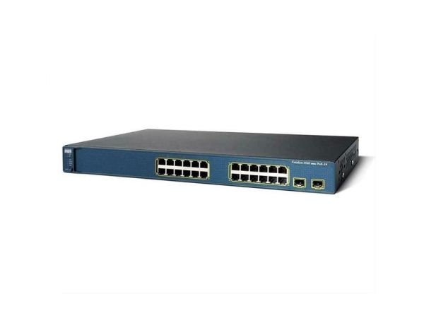 WS-C3560-24PS-S Cisco Catalyst 3560 Series C3560-24P 24 x RJ-45 Ports PoE+ 10/100Base-TX + 2 x SFP Ports Layer 3 Managed Rack-mountable Fast Ethernet Network Switch