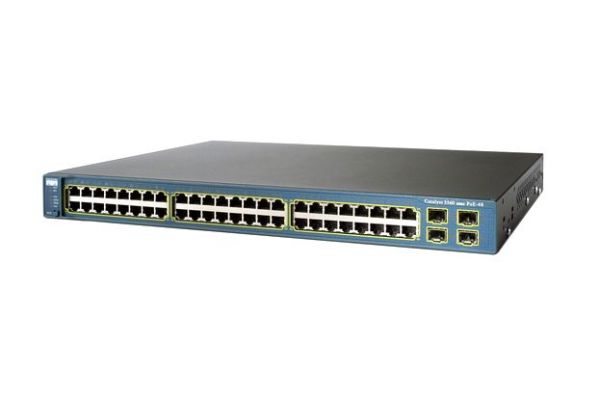 WS-C3560-48PS-E-RF Cisco Catalyst 3560 PoE 48-Port x 10/100Base-T + 4 x SFP Layer 3 Managed Fast Ethernet Network Switch