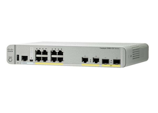 WS-C3560CX-8TC-S Cisco ONE Catalyst RJ-45 8 x Ports 10/100/1000Base-T + 1G Uplinks Layer 2 Managed Rack Mountable Gigabit Ethernet Switch