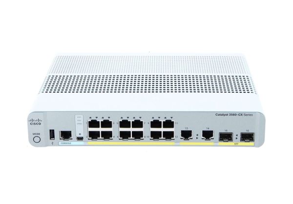 WS-C3560CX12TCS-RF Cisco Catalyst 3560-CX Series 3560CX-12TC 12 x RJ-45 Ports 10/100/1000Base-T + 2 x 1G Copper Ports + 2 x SFP Module Slots Layer 3 Managed Rack-Mountable Gigabit Ethernet Network Switch