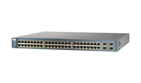 WS-C3560G-48PSE-RF Cisco Catalyst 3560G PoE 48 x Ports 10/100/1000Base-T + 4 x SFP Layer 3 Managed Gigabit Ethernet Network Switch