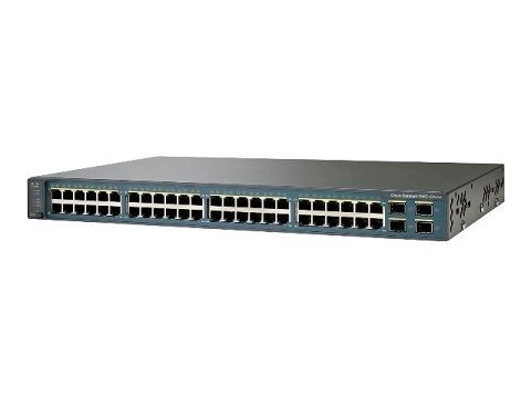 WS-C3560V2-48PS-S Cisco Catalyst 3560-V2 Series 48 x RJ-45 Ports PoE+ 10/100Base-TX + 4 x SFP Ports Layer 3 Managed Rack-mountable Fast Ethernet Network Switch