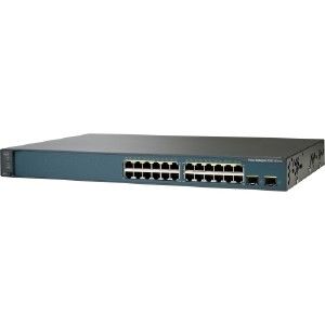 WS-C3560V224PSE-RF Cisco Catalyst 3560V2 Series C3560V2-24P 24 x RJ-45 Ports PoE 10/100Base-TX + 2 x SFP Ports Layer 3 Managed 1U Rack-mountable Fast Ethernet Network Switch