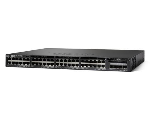 WS-C3650-48FQ-L Cisco Catalyst 3650 Series C3650-48F 48 x RJ-45 Ports PoE+ 10/100/1000Base-T + 4 x SFP Uplinks Ports Layer 3 Managed Rack-mountable Gigabit Ethernet Network Switch