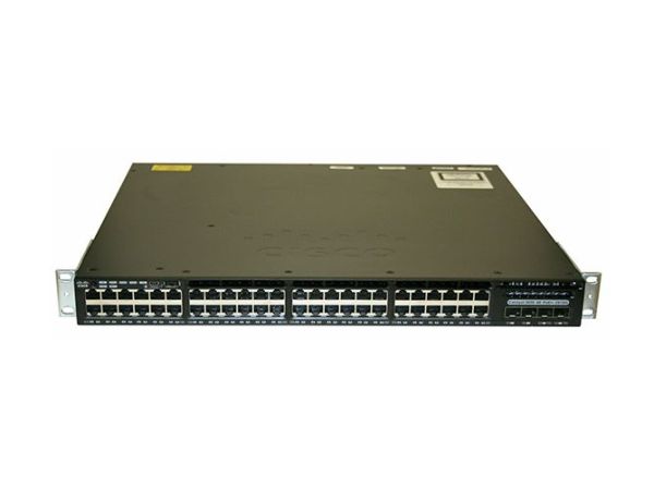 WS-C3650-48PD-L Cisco Catalyst 3650 Series C3650-48P 48 x RJ-45 Ports PoE+ 10/100/1000Base-T + 4 x SFP Uplinks Ports Layer 3 Managed Rack-mountable Gigabit Ethernet Network Switch