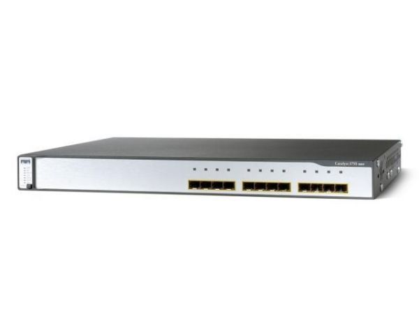 WS-C3750G-12S-E= Cisco Catalyst 3750G Series 3750G-12 12 x SFP Ports 1000Base-X Layer-3 Managed Rack-mountable Stackable Gigabit Ethernet Switch