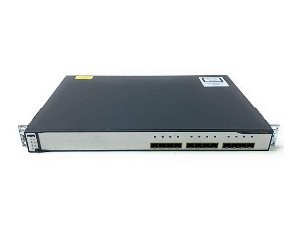 WS-C3750G-12S-S Cisco Catalyst 3750 12-Port Gigabit SFP 10/100/1000Base-T Layer 3 Stackable Managed 1U Rack Mountable Gigabit Ethernet Network Switch