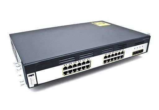 WS-C3750G-24TS-S Cisco Catalyst 3750G Series C3750G-24T 24 x RJ-45 Ports 10/100/1000Base-T + 4 x SFP Ports Layer 3 Managed 1U Rack-mountable Gigabit Ethernet Network Switch
