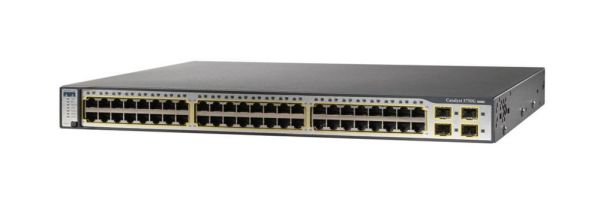 WS-C3750G-48PS-E Cisco Catalyst 3750G Series C3750G-48P 48 x RJ-45 Ports PoE 10/100/1000Base-T + 4 x SFP Ports Layer 3 Managed Rack-mountable Gigabit Ethernet Network Switch