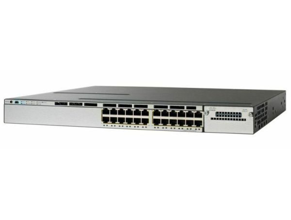 WS-C3750X-24P-S Cisco Catalyst 3750X PoE+ 24 x Ports 10/100/1000Base-T Layer 3 Managed Gigabit Ethernet Network Switch